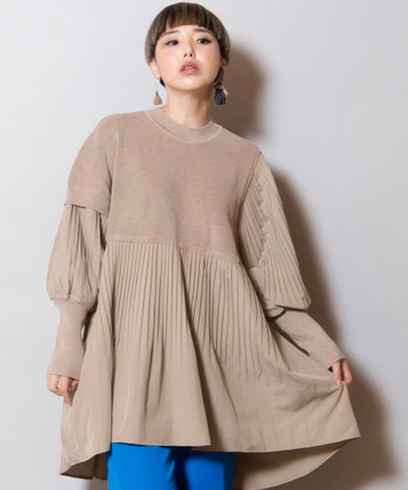 ニット切替プリーツプルオーバー | オズモーシス(OSMOSIS) | マルイ