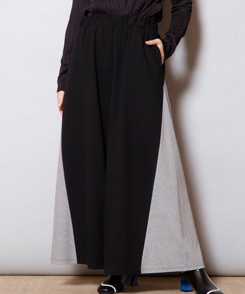 OSMOSIS ジャージーフレアーパンツ OSMOSIS パンツ 配色ジャージーフレアーパンツ レディース