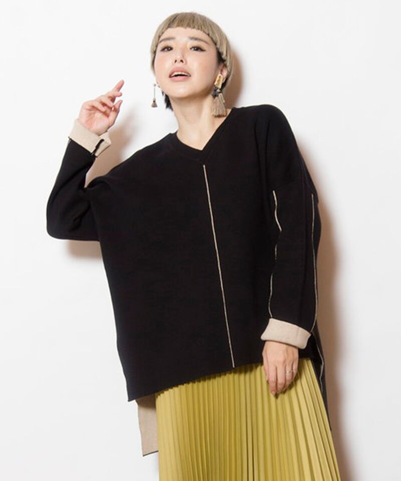 フォースメント Forcement オフショルデザインニット （レッド） セール】OFF SHOULDER KNITDRESS/オフショルダーニットドレス