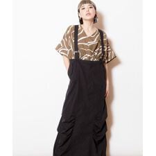 サスペンダー付ミリタリースカート