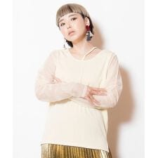2WAYギャザースリーブTシャツ