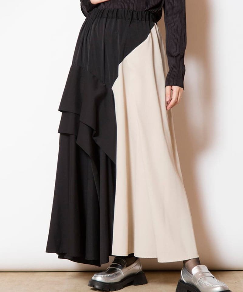 バイカラー切替タックスカート | オズモーシス(OSMOSIS) | マルイ