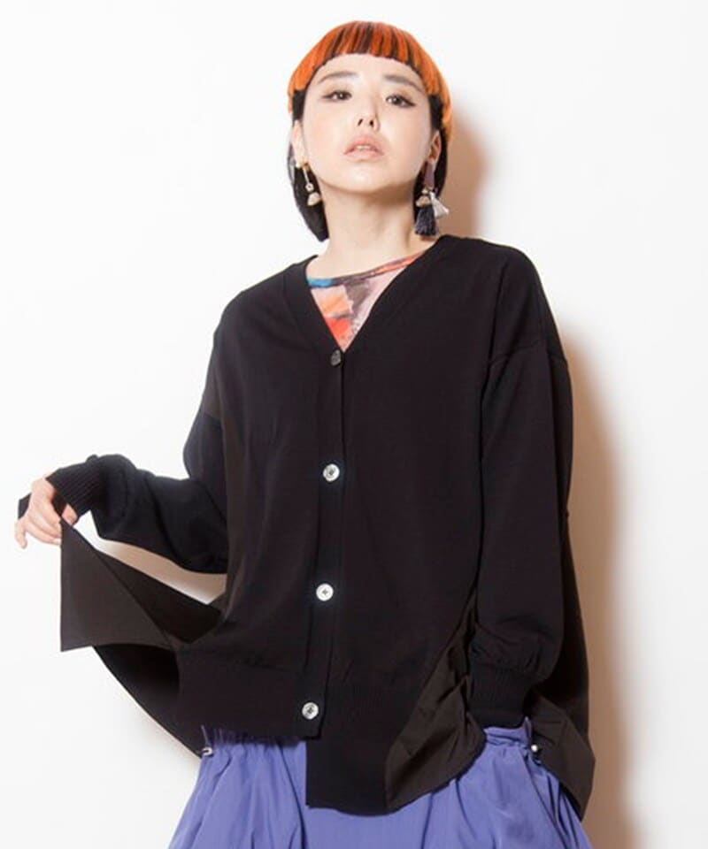 2WAY切替ニットカーディガン