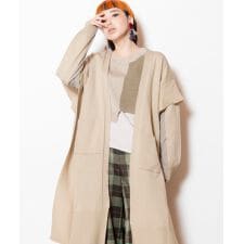 切替ニットカーディガン