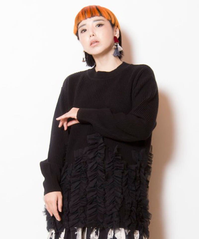 オズモーシス（OSMOSIS）/チュールフリルニットプルオーバー チュールフリルニットプルオーバー | オズモーシス(OSMOSIS) | マルイ