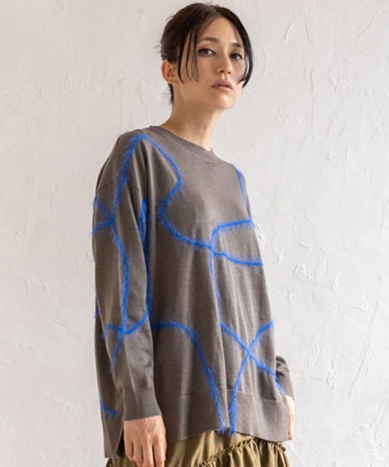 オズモーシス（OSMOSIS）/シャギーニットプルオーバー シャギーラインニットプルオーバー | オズモーシス(OSMOSIS) | マルイ