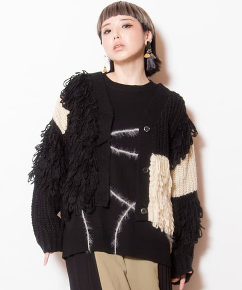 2WAY切替ニットカーディガン