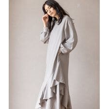 ストライプ切替ワンピース