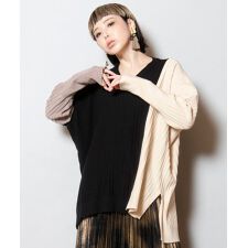 切替ニットプルオーバー