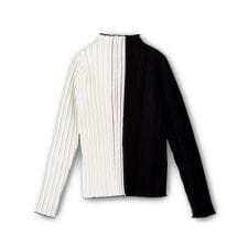 シアー切替ニットプルオーバー