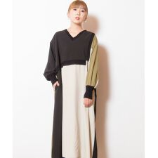 2WAY配色切替ワンピース