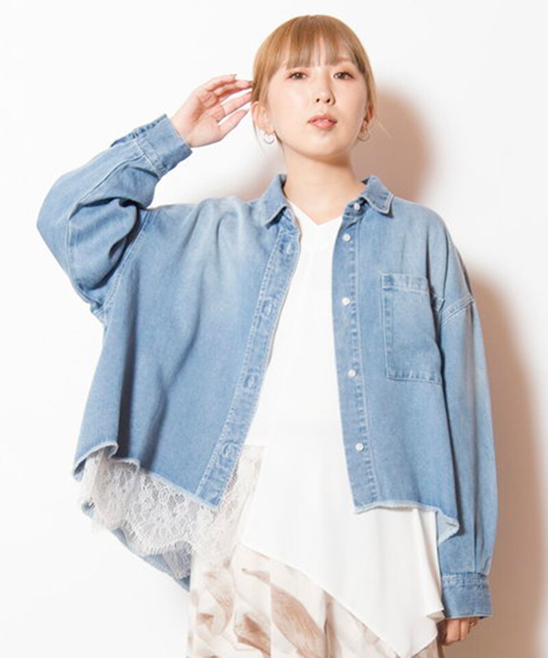 SOMETHING コットンニット長袖シャツ | サムシング(SOMETHING