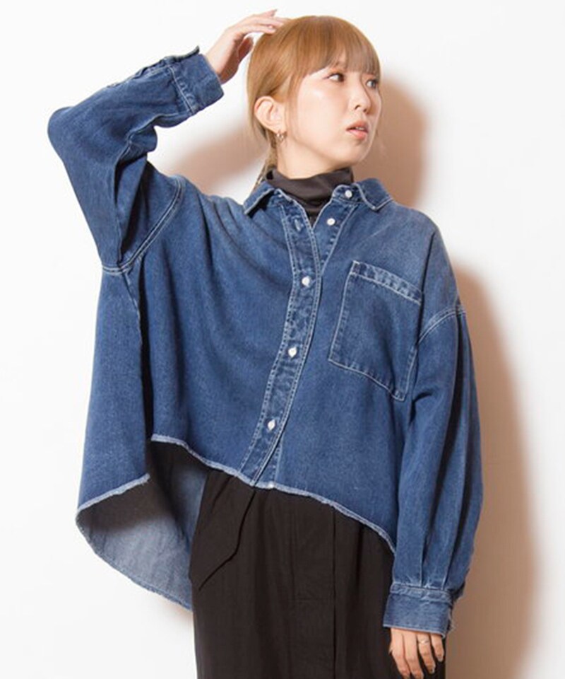 SOMETHING コットンニット長袖シャツ | サムシング(SOMETHING