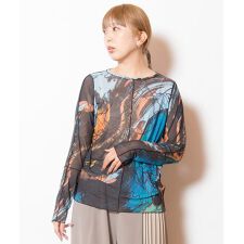 メロー切替長袖Tシャツ