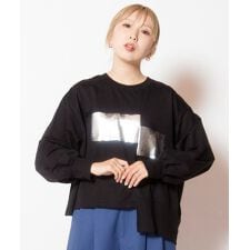 箔プリント切替プルオーバー