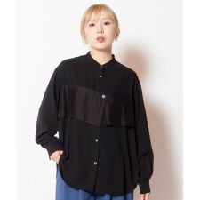 レイヤードシャツブラウス