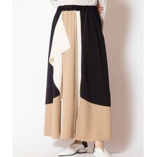 配色切替フレアースカート