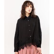 レースモチーフシャツブラウス