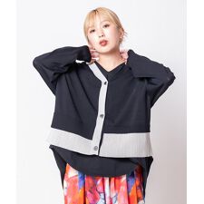 2WAY切替ニットカーディガン