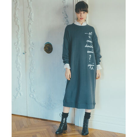 Wq08 Robe メッセージワンピース トゥービーバイアニエスベー To B By Agnes B ファッション通販 マルイウェブチャネル Ca000 748 90 01