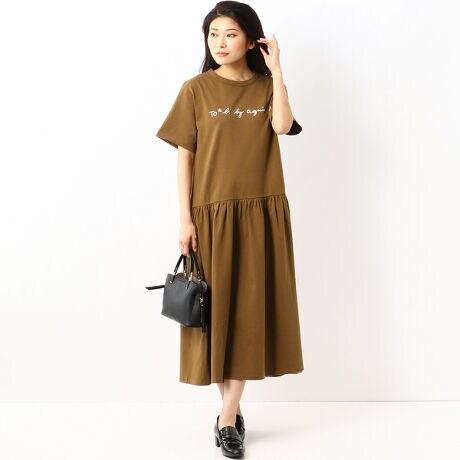 Wr06 Robe ロゴロングワンピース トゥービーバイアニエスベー To B By Agnes B ファッション通販 マルイウェブチャネル Cb001 763 17 01