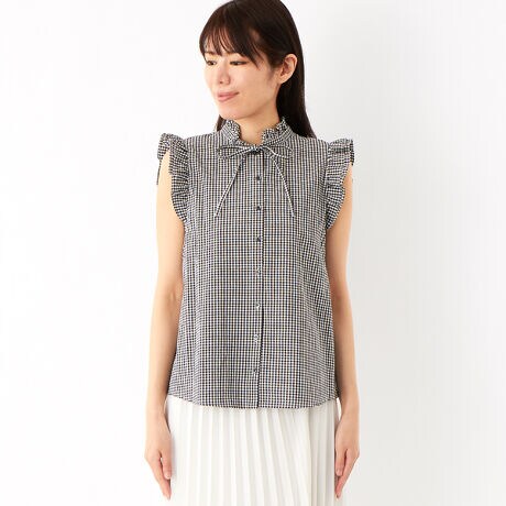 Wr18 Chemise チェックフリルブラウス トゥービーバイアニエスベー To B By Agnes B 52wr18 ファッション通販 マルイウェブチャネル