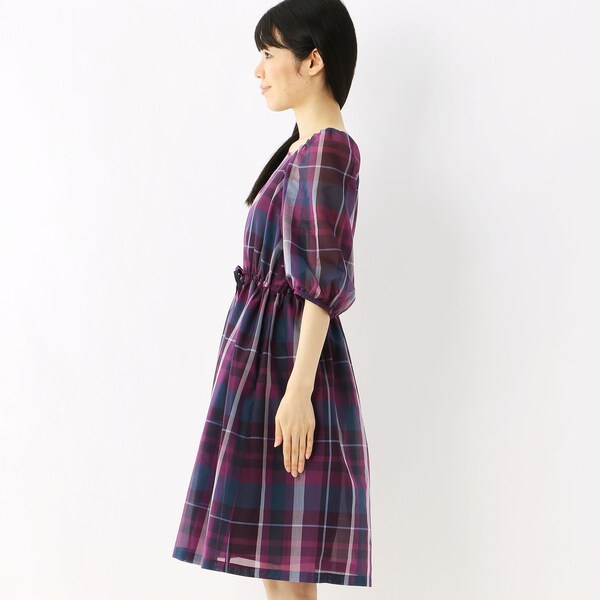 ⭐️美品⭐️To b. by agnes b. シアーチェックワンピース S WR58 ROBE シアーチェックワンピース | トゥービーバイ