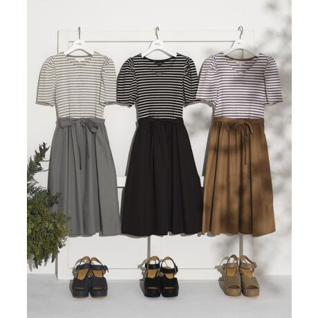 WS73 DRESS バスクボーダーコンボ ワンピース | トゥービーバイ 