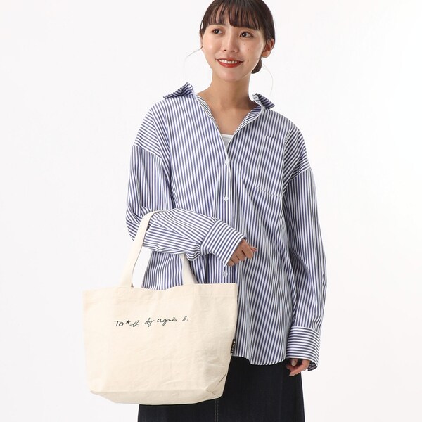 【Agnes b】WU34 SAC ロゴ キャンバス トートバッグ WU34 SAC ロゴ キャンバス トートバッグ | トゥービーバイ