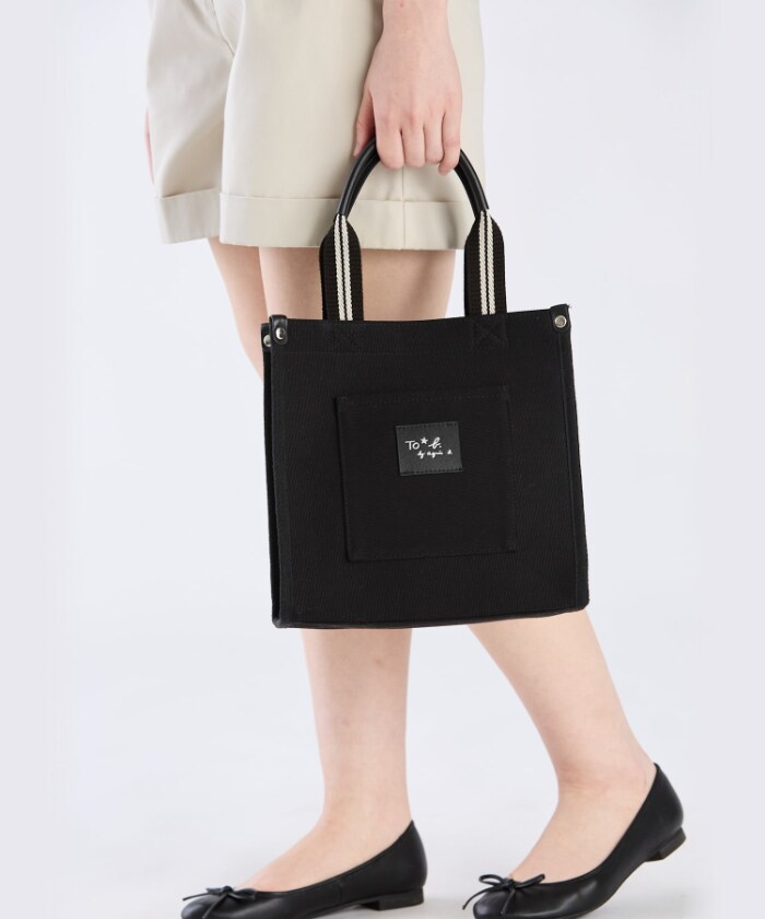 【Agnes b】WV97 SAC レザーネームミニトートバッグ レザーネームミニトートバッグ ｜To b. by agnès b.（トゥービー