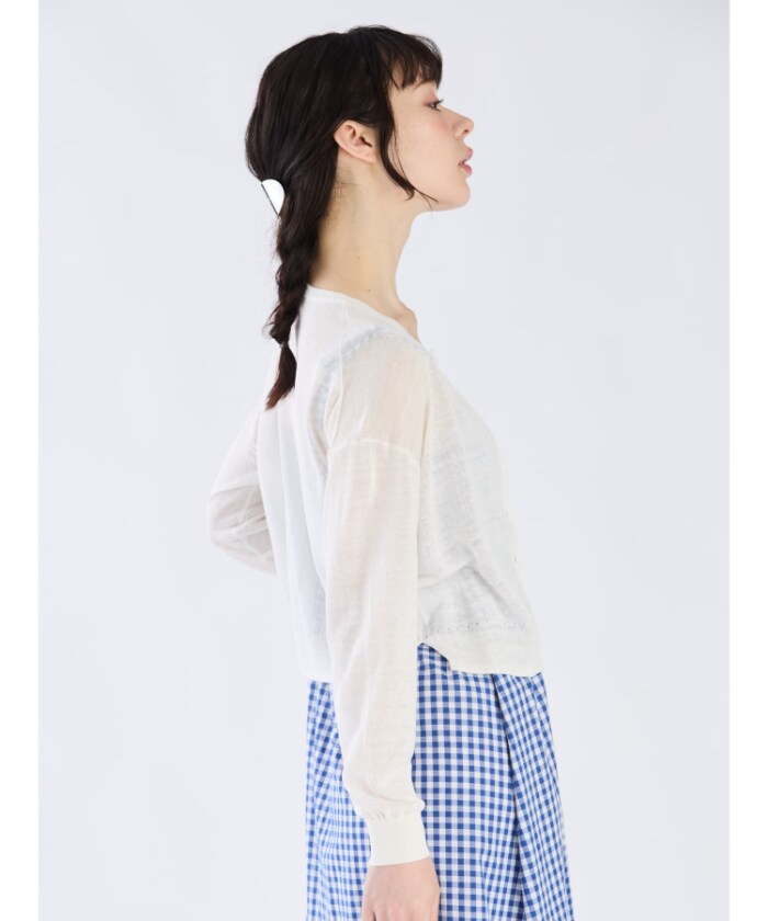 WR27 CARDIGAN シアーニット カーディガン | トゥービーバイ