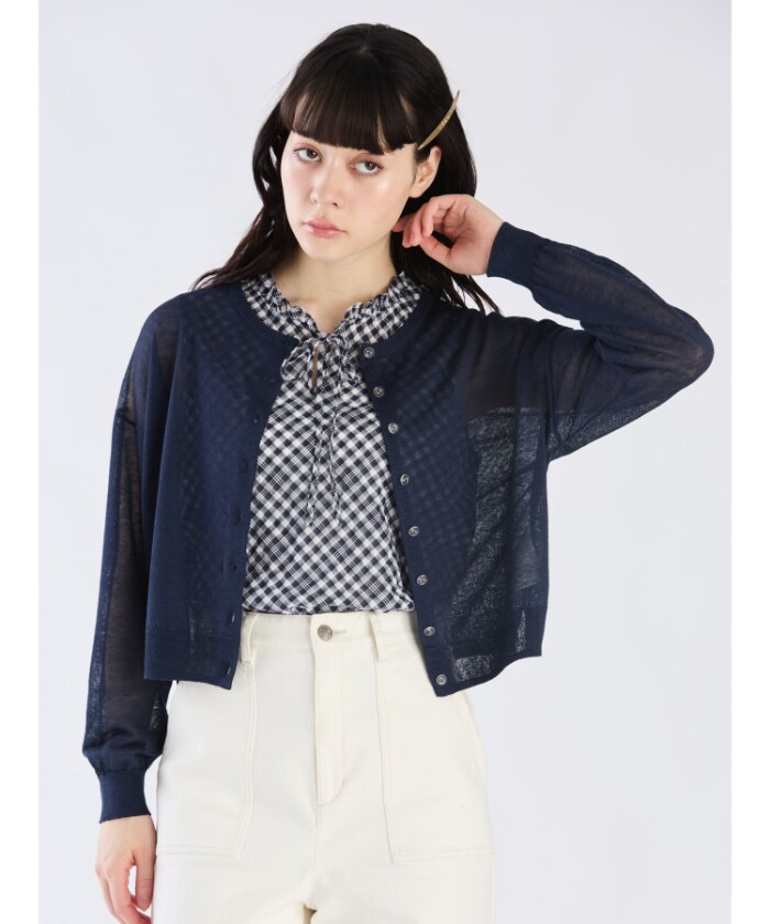 WR27 CARDIGAN シアーニット カーディガン | トゥービーバイ