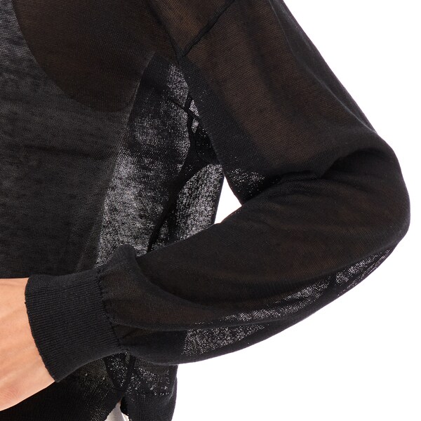 美品 24SS To b. by agnes b. トゥービーバイアニエスベー WR27 CARDIGAN シアーニット カーディガン TU ブラック レディース 古着 中古 6085wr27_000_11.jpg