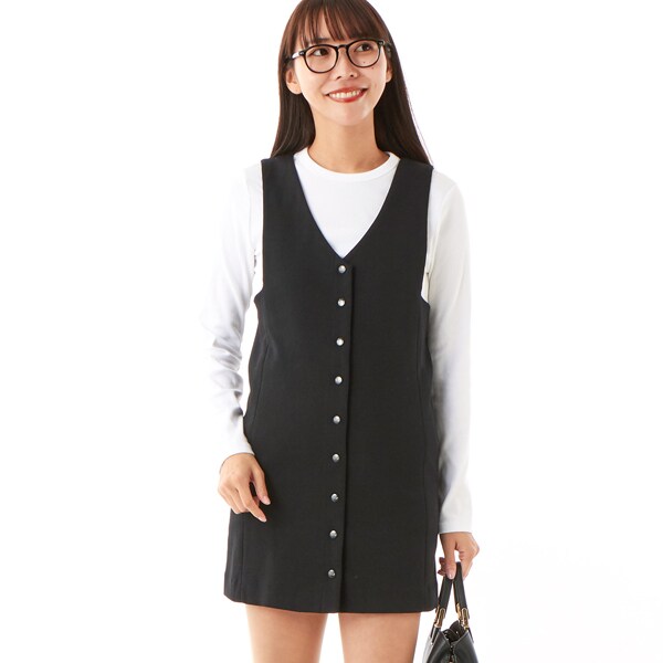 To b. by agnes b.　WP92 ROBE ジャンパースカート　黒 To b. by agnes b. WP92 ROBE ジャンパースカート 黒 - メルカリ
