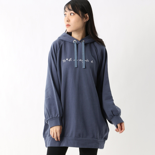 agnes b. 新品タグ付き WL96 HOODIE ロゴロングパーカー-