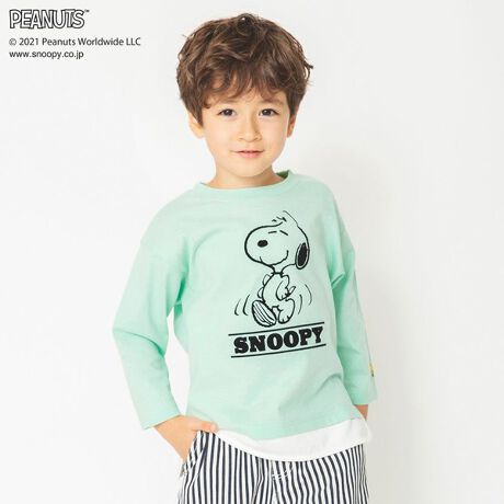 ｐｅａｎｕｔｓ スヌーピー ウッドストック重ね着風長袖ｔシャツ ブランシェス Branshes 11 1605 017 ファッション通販 マルイウェブチャネル