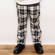 【お揃い】チェック柄ロングパンツ