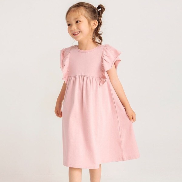 110 アイスカットソーワンピース　ピンク ピンク カットソーワンピース 110 アイスカットソーワンピース