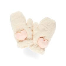 ブランシェス(branshes)のハート型フェイクファーミトン