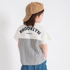 異素材切り替え半袖Tシャツ