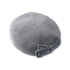 リボン付きベレー帽