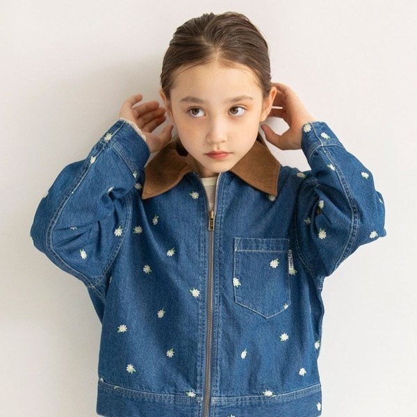 セーラーカラー　デニムジャケット Ou? by EDWIN】デニムセーラーカラージャケット | ブランシェス