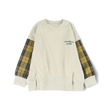 【おそろい】チェック柄長袖Tシャツ　ロンT