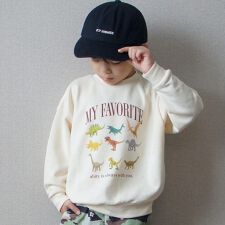 【aBity select./アビティセレクト】MY FAVORITEアソートモチーフ裏毛トレーナー