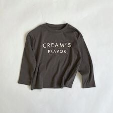 ブレックファースト フロントロゴプリント長袖Tシャツ