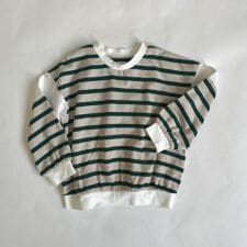 袖切替フロントポケット ボーダー長袖Tシャツ