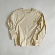 ワンポイント 同色胸刺しゅう 長袖Tシャツ