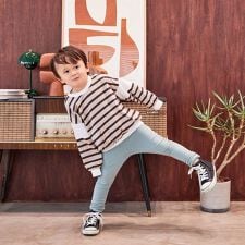 ブランシェス(branshes)の後ろポケットつき ABITYネーム 無地レギンス/レギパン