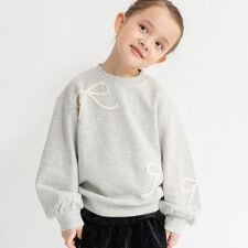 リボンコード刺しゅうトレーナー