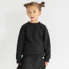 ハート総柄膨れジャガードトレーナー